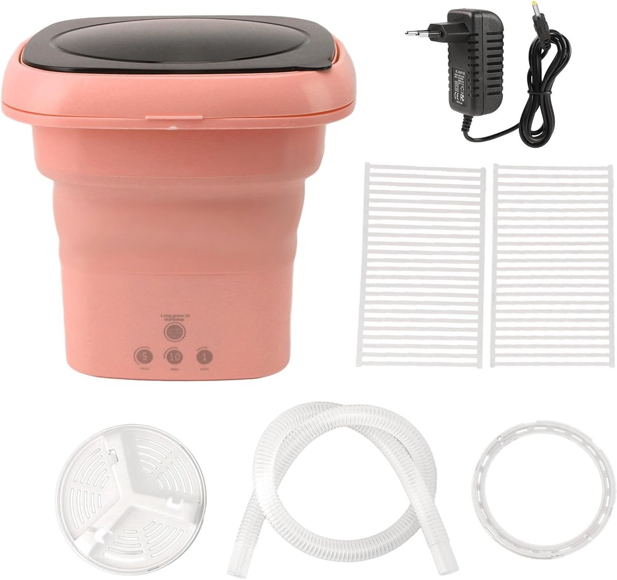 Draagbare Wasmachine - Mini Opvouwbaar - Kleine Kleding - Met Centrifuge - 133 Kilogram - Roze