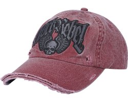 Rock Rebel by EMP Rode honkbalpet met gebruikte look - Unisex - Standard