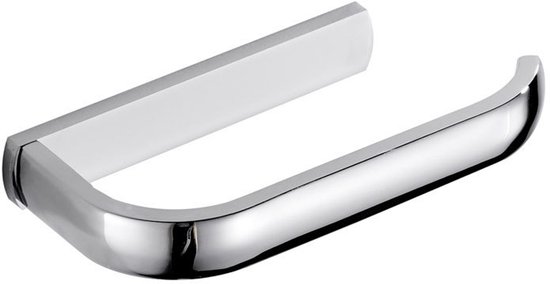 Glanzend zilveren toiletrolhouder - Chroom, bestseller (19,5cm8,8cm2,6cm)