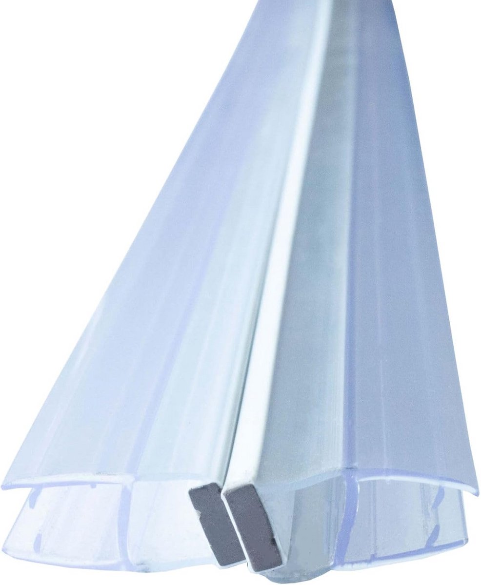 Magnetische Douchedeur Afdichting 2 Meter - Transparant PVC voor Glasdikte 6mm Hoekprofiel
