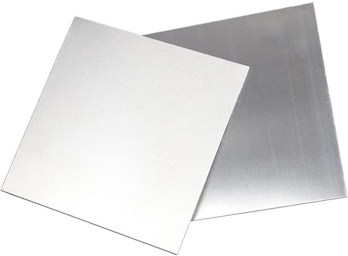 RVS Plaat 304 - Metaalplaat Geborsteld | Voor Keuken, DIY & Knutselen | 100x100mm (2 stuks)