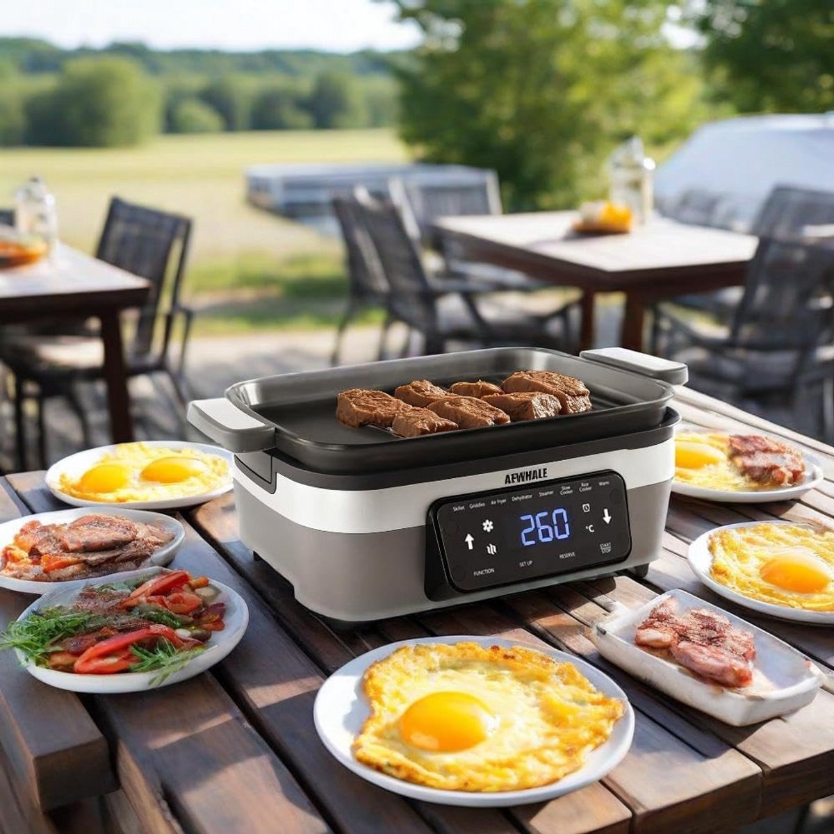 8-in-1 Multicooker met Airfryer, Rijstkoker en Slowcooker Functies – foto 7