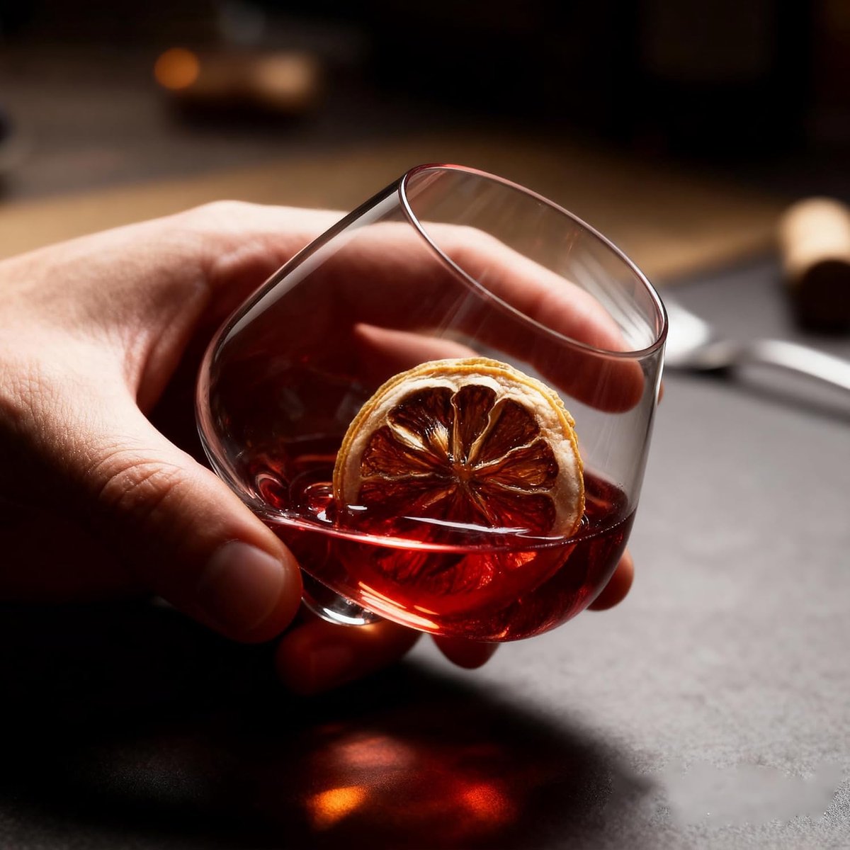 Rumglazen Set van 4 - Tumblerglazen voor Whisky, Cognac en Cocktails - Kristal Glazen 200ml - Loovrij & Cadmiumvrij - Vaatwasmachinebestendig