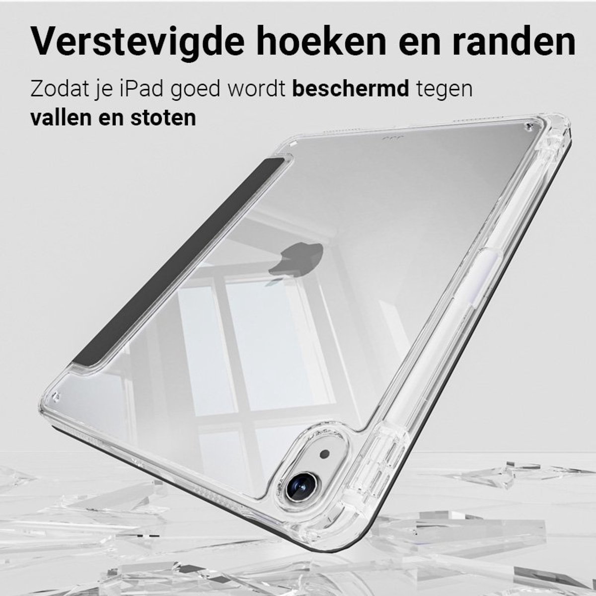 Mobiq - Origami Hoes geschikt voor iPad Pro 13 inch M5 (2025) - zwart