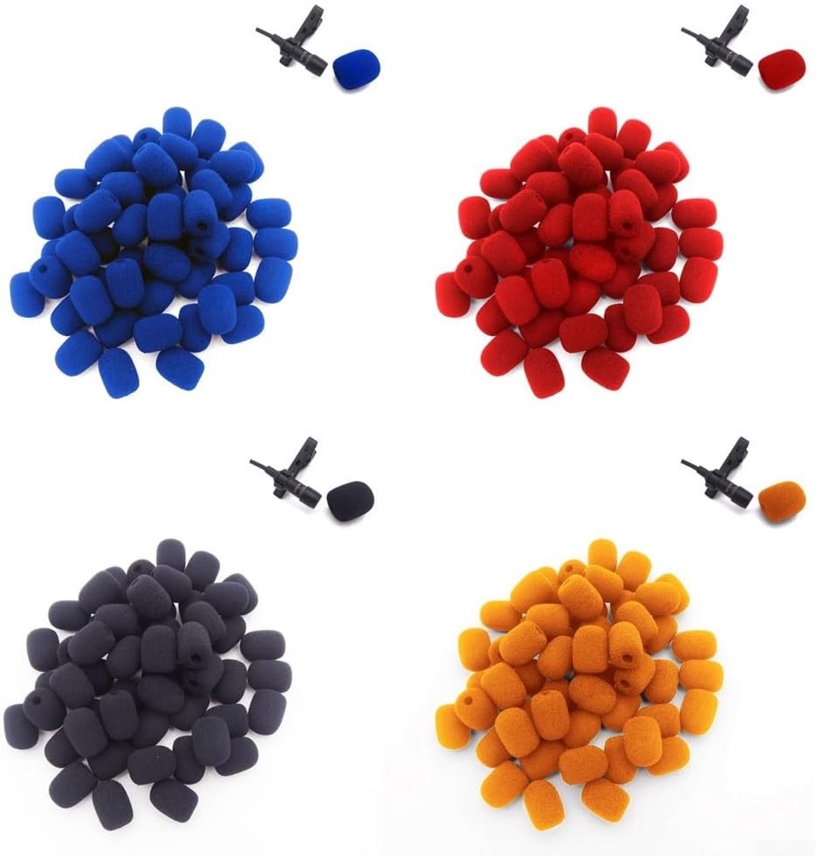10 stuks zachte foam voorruit vervanging mic cover voor mini headset microfoon