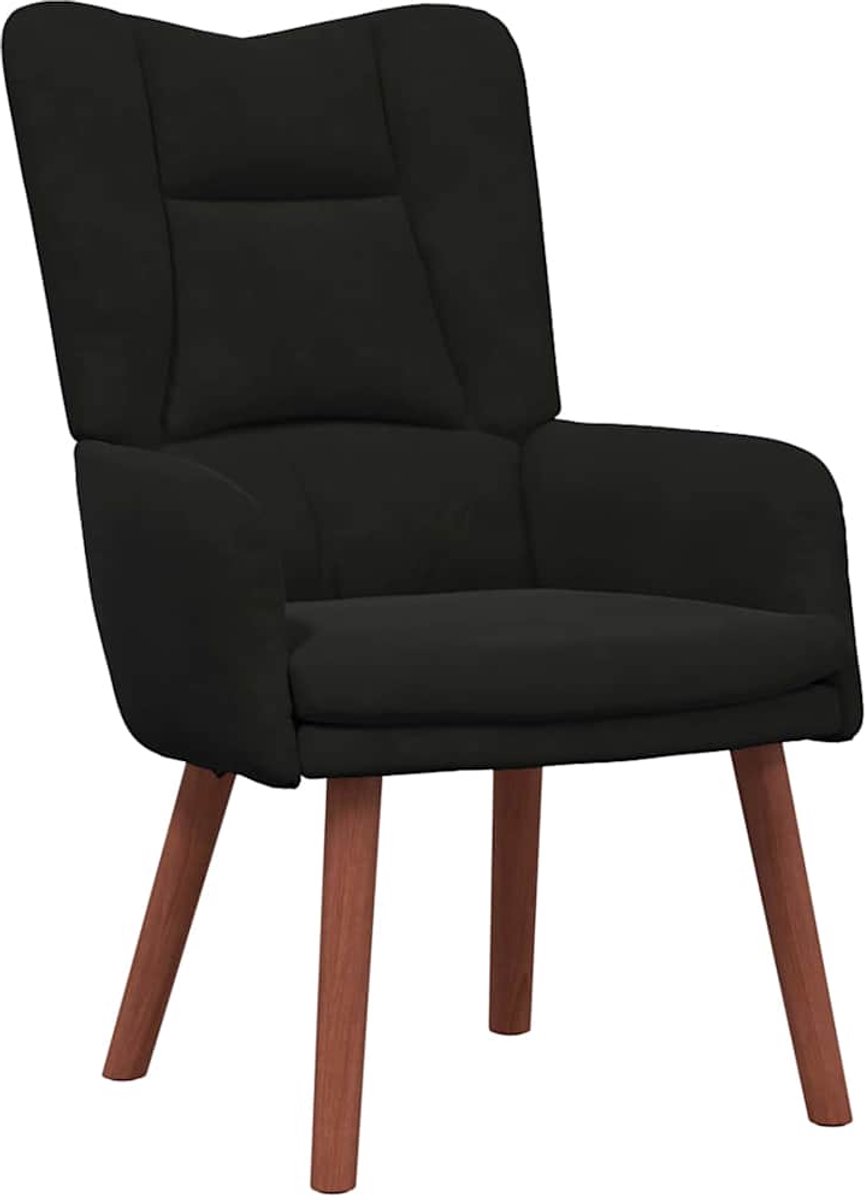 vidaXL Fauteuil - Zwart - 63 - x - 67 - x - 94 - cm - Fluweel