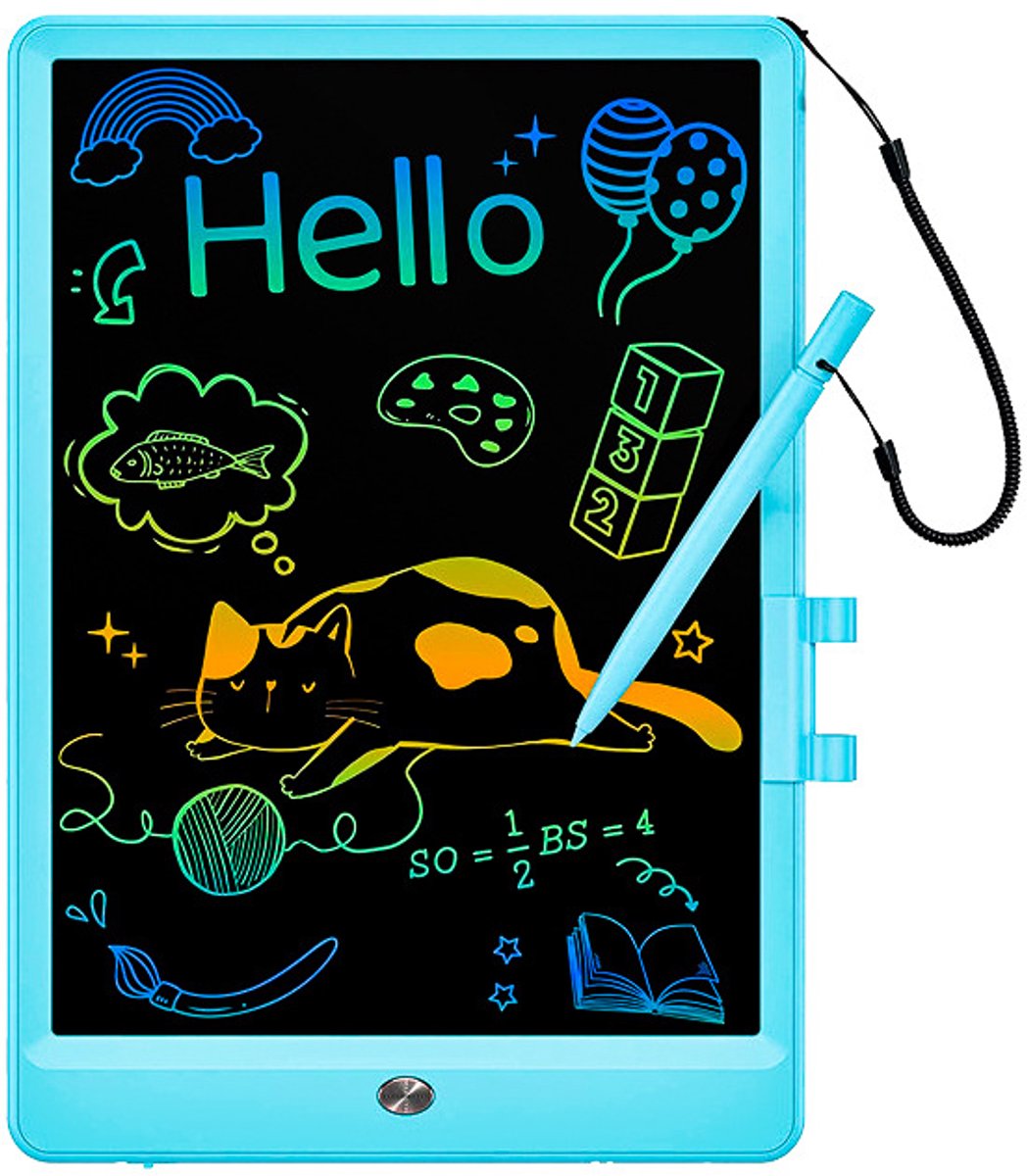 Daity Een LCD-schrijftablet, een perfect cadeau voor 3-jarige jongens en meisjes, 10-inch kleurentekenbord, uitwisbaar en herbruikbaar elektronisch tekenbord, educatief speelgoed voor kinderen (blauw).