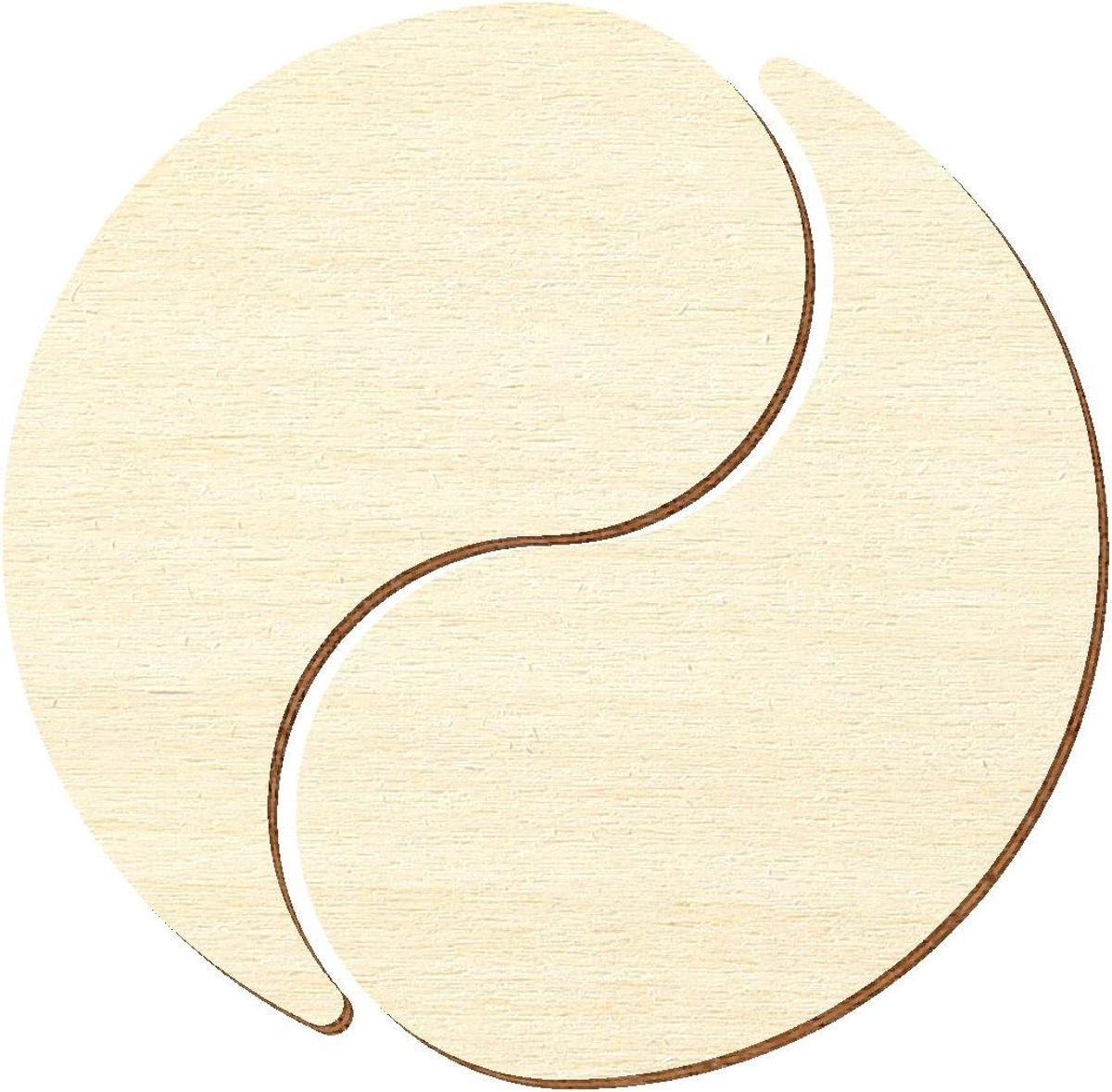 Multiplex Ying Yang Schijf Op Maat Gesneden 3mm Dikte