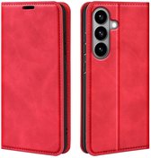 MobyDefend Hoesje - Geschikt voor Samsung Galaxy S26 - Luxe Wallet Bookcase (Magnetische Sluiting) - Rood