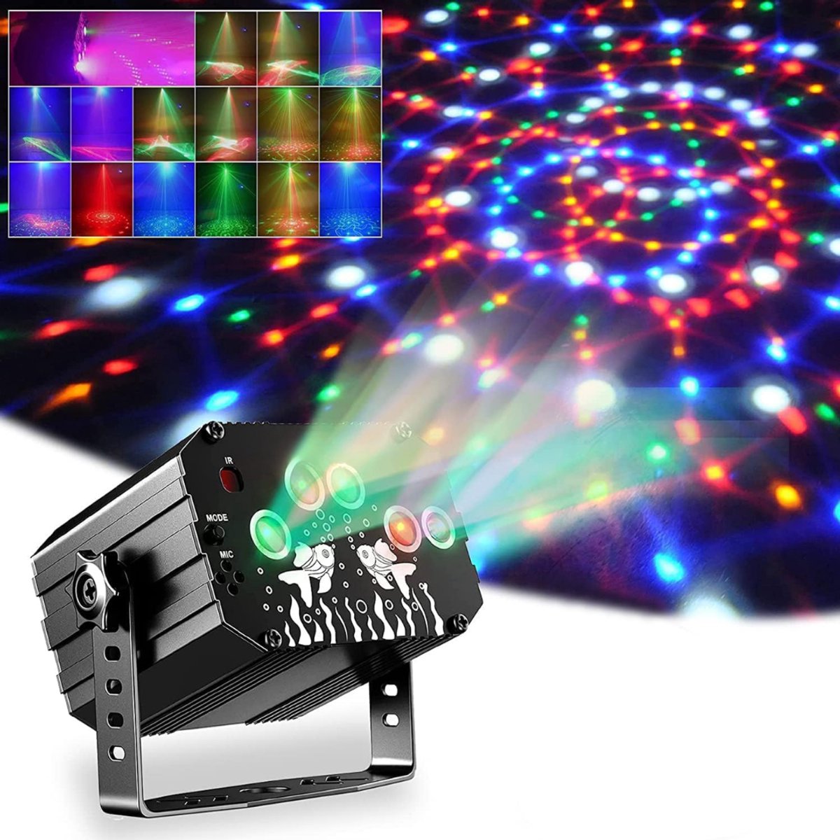 Core® Feestverlichting - Discolamp - Beamz - Rood - 9cm x 6cm x 7cm