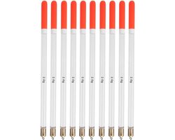 Bobber Kit - 10 stuks Vissen Drijvers en Bobbers voor Zeevissen, Rotsvissen, Ijsvissen - Duurzaam Plastic - Multi-Purpose Visvoer - Stick Tube - Visuitrusting