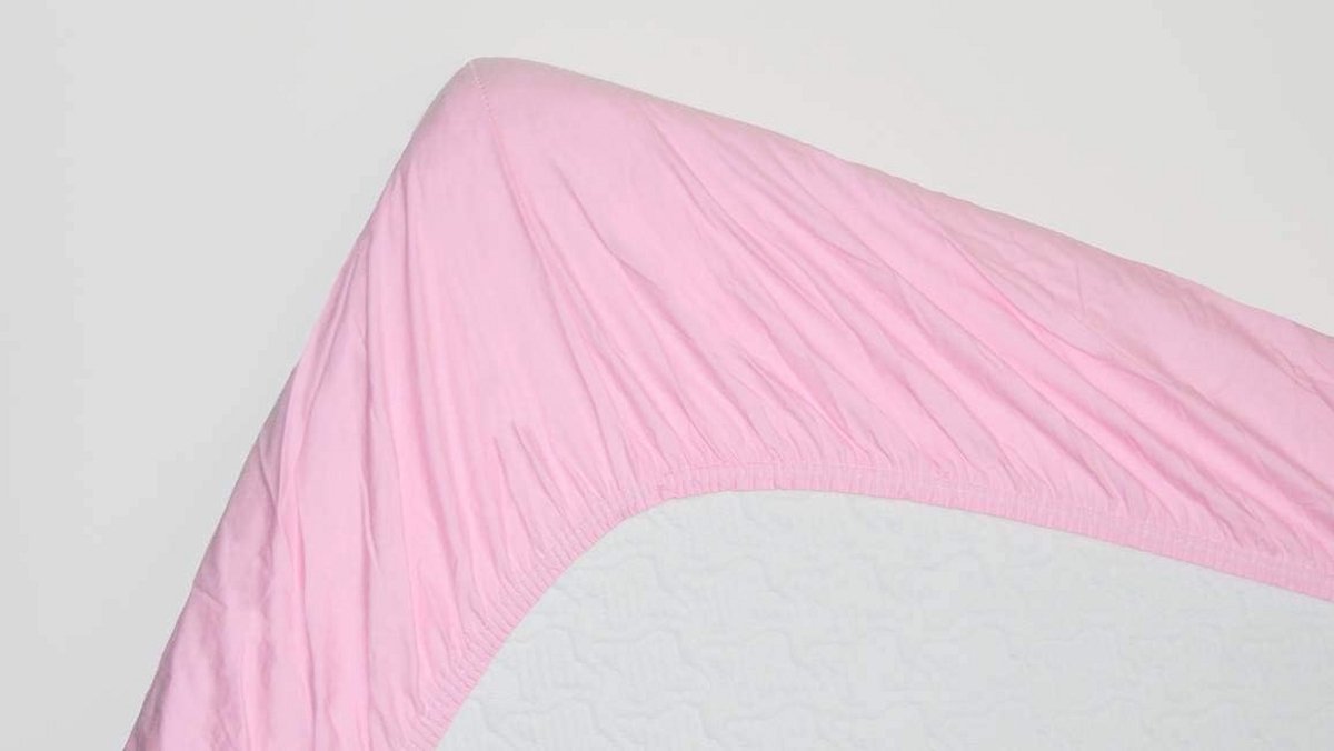 Hoeslaken Percale Katoen Topper Laken 70x200 cm Roze