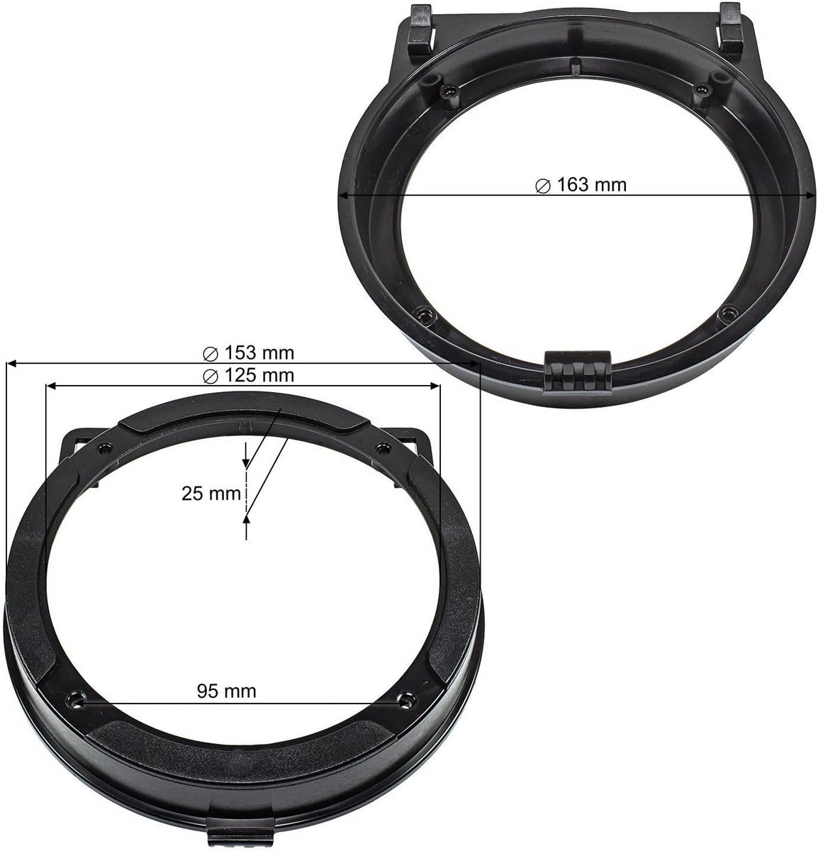 Luidspreker Adapters Ringen voor Diverse Honda Modellen - Geschikt voor 130mm DIN Speakers