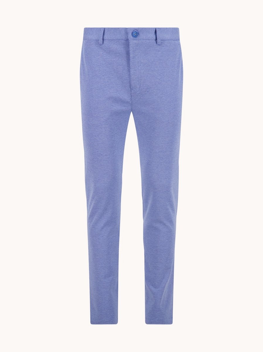 A Fish Named Fred Chino Trouser Melange Pique Light Blue (33.204 - 610)