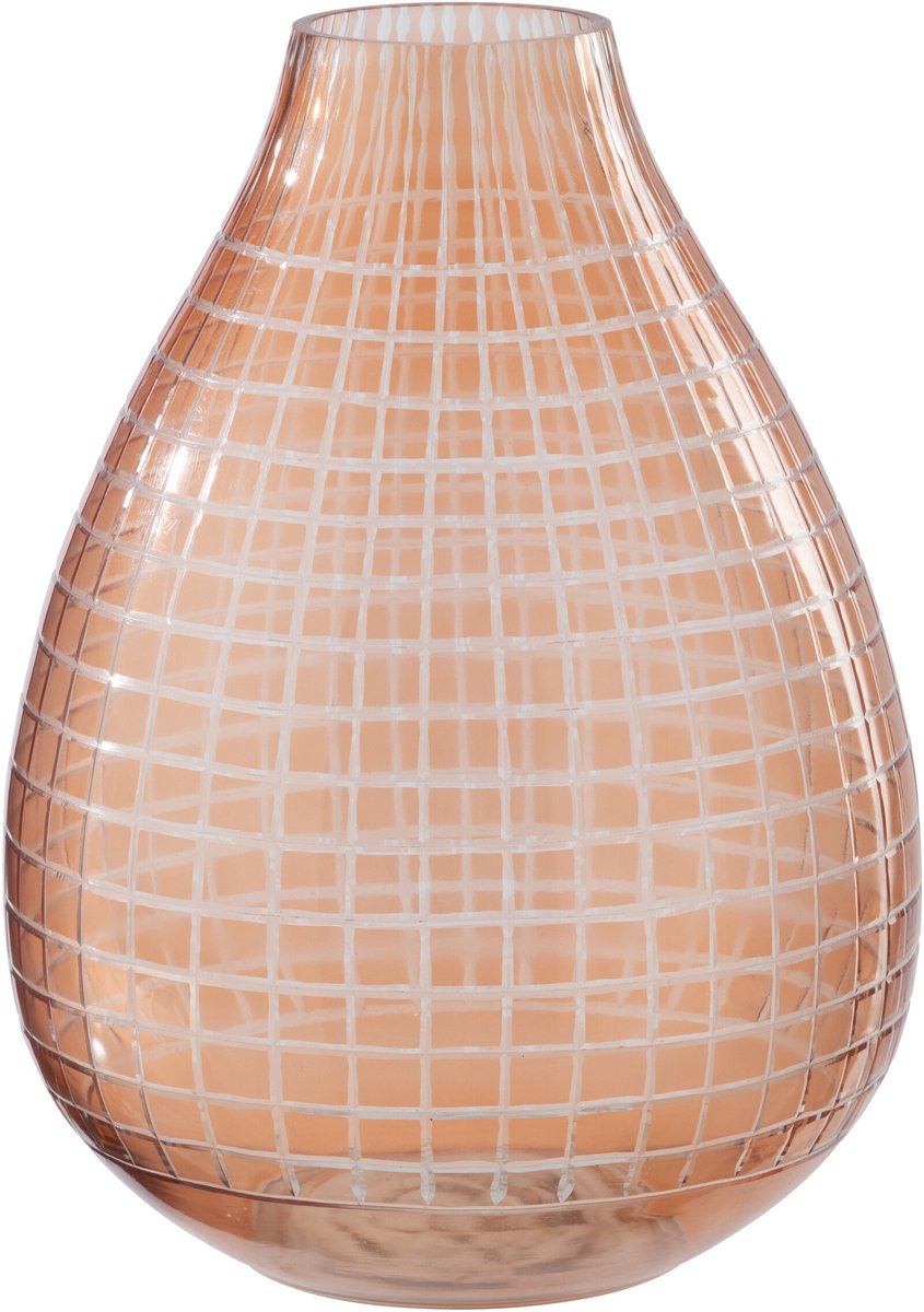 J-Line vaas - glas - oranje