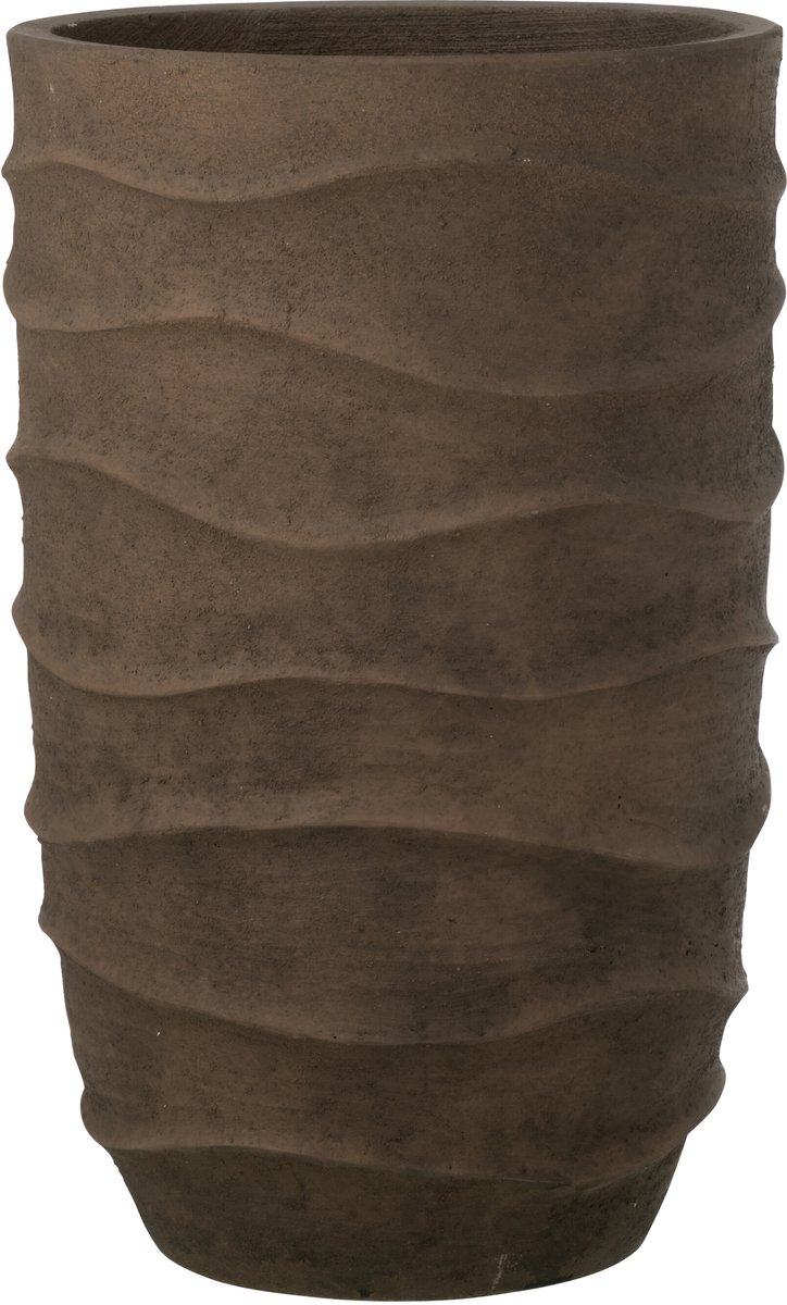J-Line bloempot Golf + Buiten zand - steen - bruin - extra large