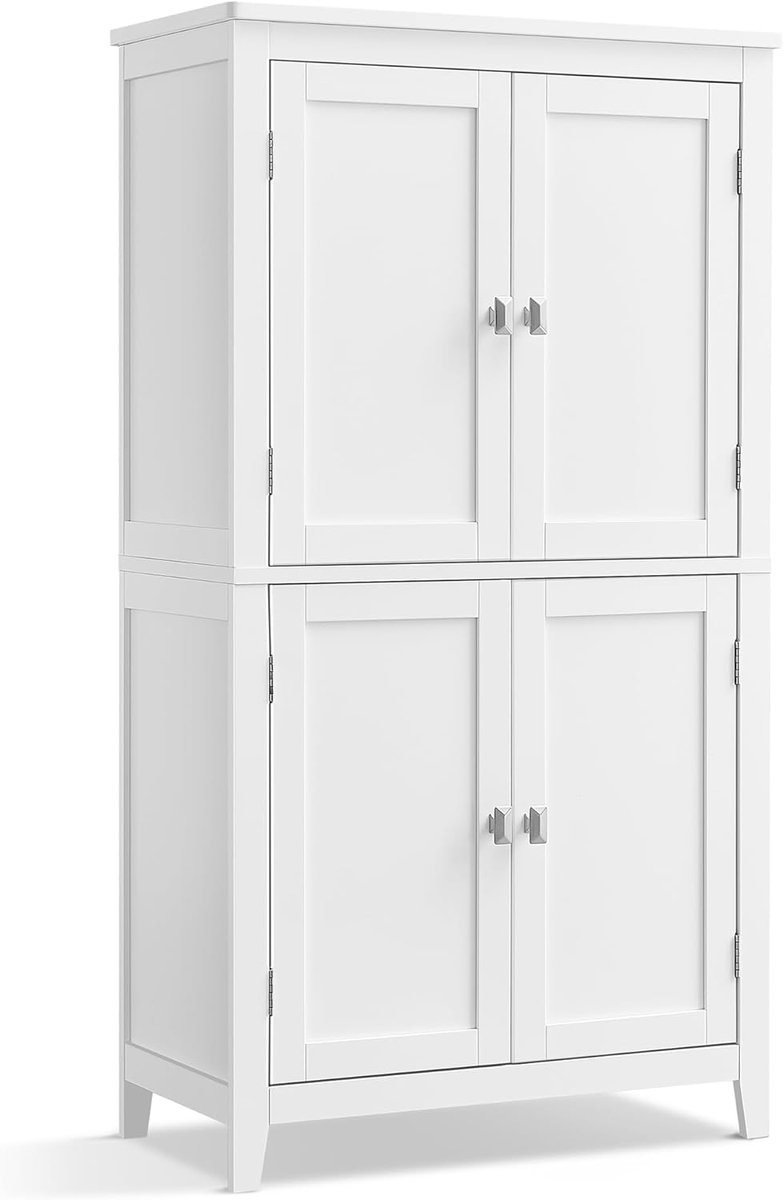 Hoppa! Vloerkast - Wit - MDF - 30 x 60 x 110 cm (B x D x H)