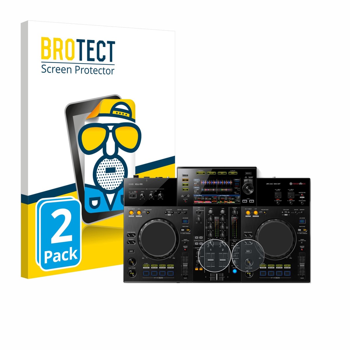 BROTECT - Screenprotector voor Pioneer XDJ -RR (Jog) - Folie Beschermfolie matte 2 Stuks