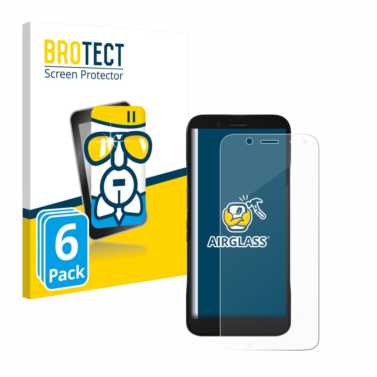 Screenprotector 6 Stuks voor Datalogic Memor 12 Beschermglas transparant
