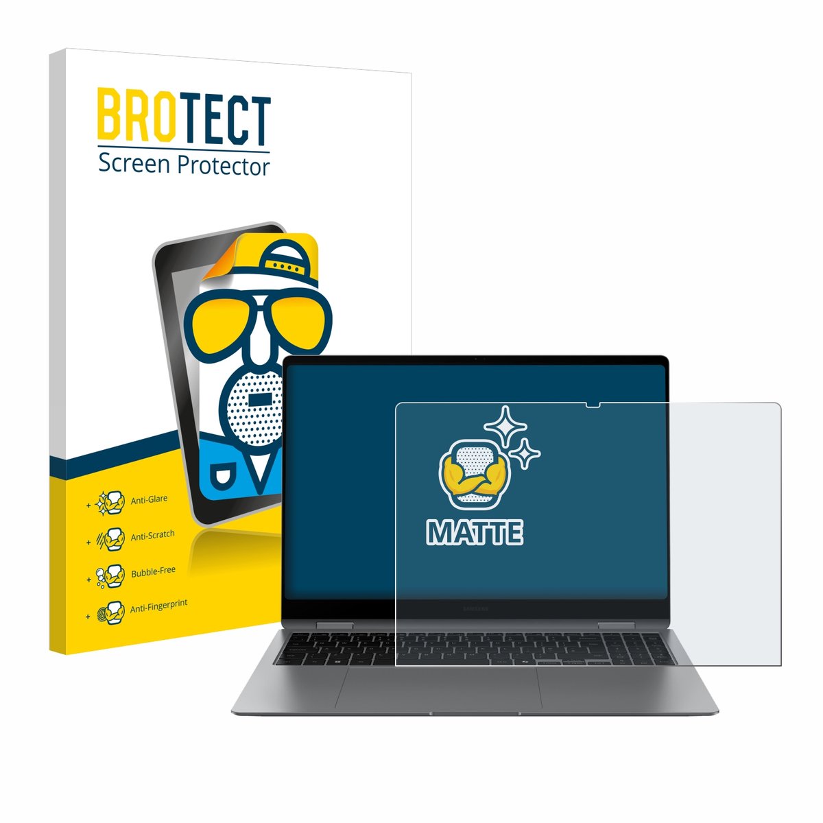 BROTECT - Screenprotector voor Samsung Galaxy Book5 Pro 360 16" - Folie Beschermfolie matte