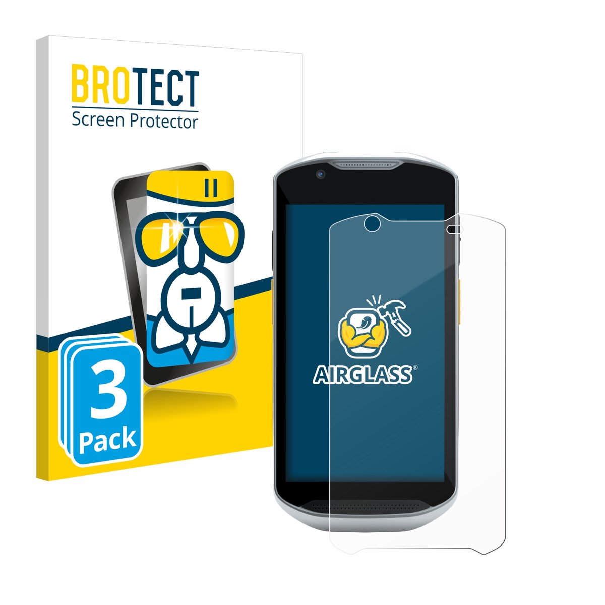 Screenprotector 3 Stuks voor Zebra TC57/ 57x/ 56/ 52 Beschermglas transparant