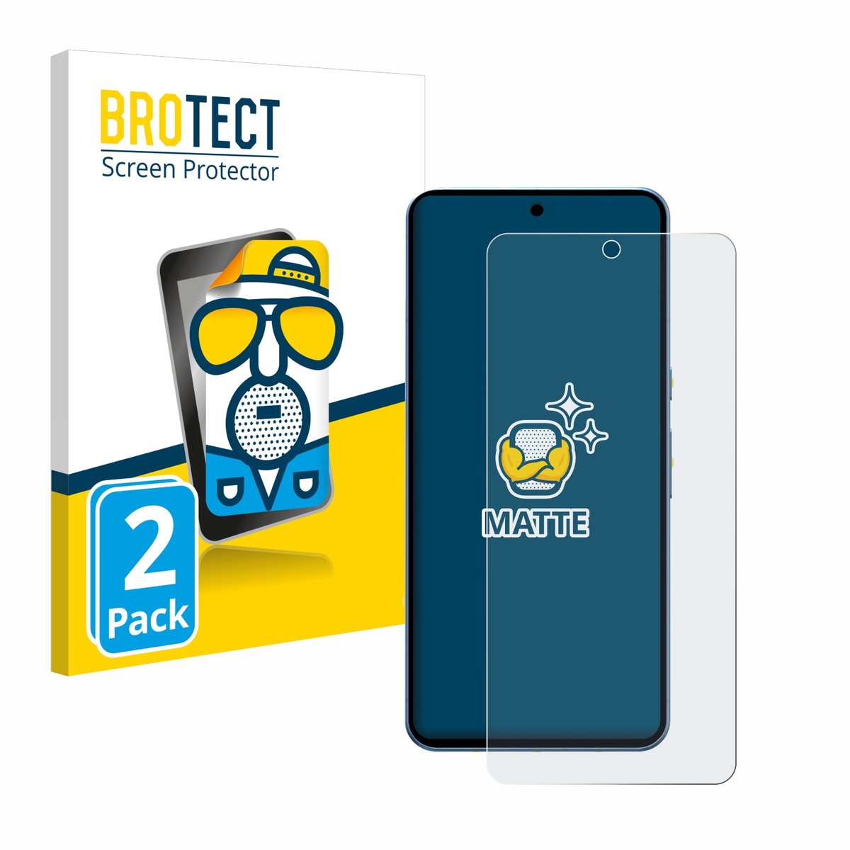 BROTECT - Screenprotector voor Google Pixel 8 Pro - Folie Beschermfolie matte 2 Stuks