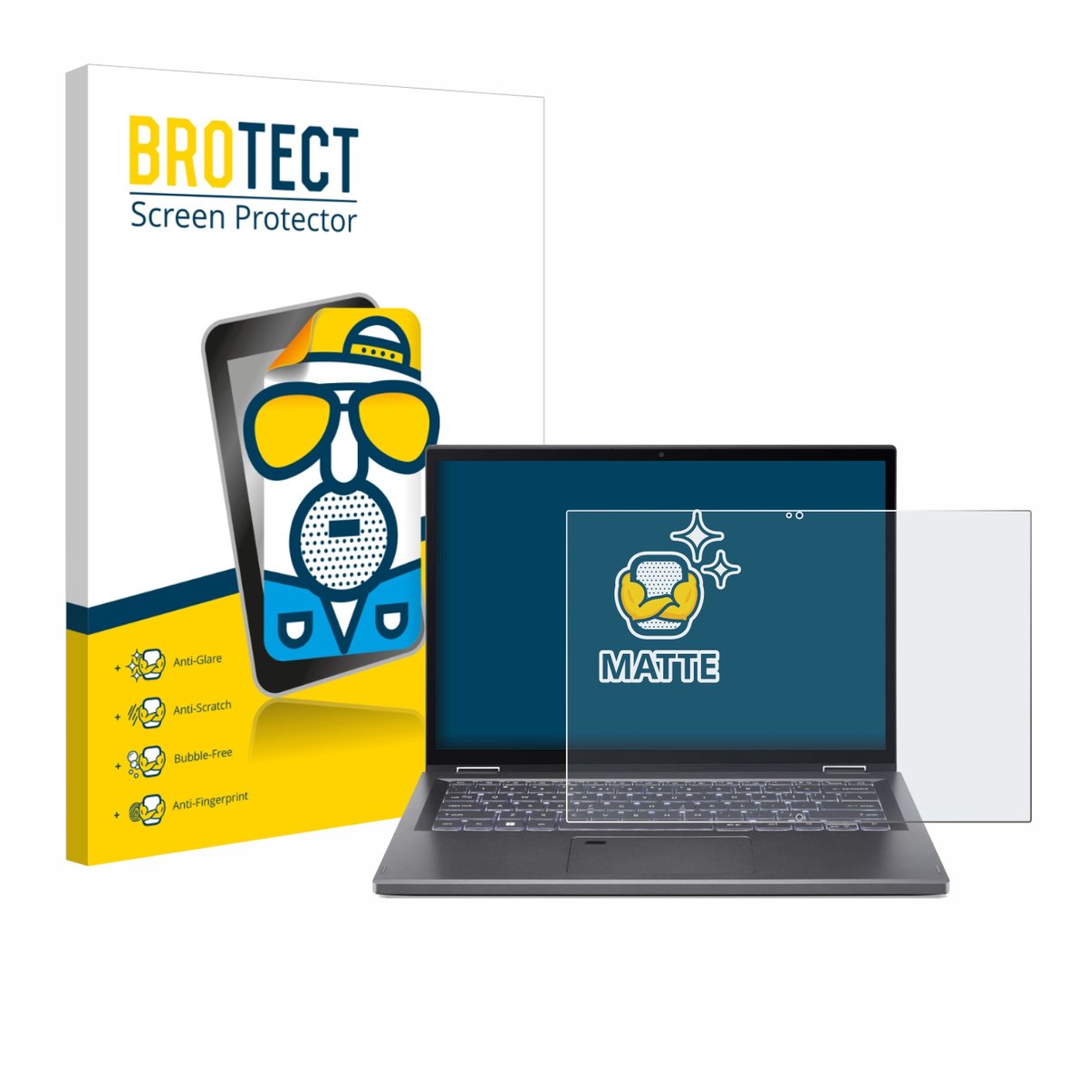 BROTECT - Screenprotector voor Acer Aspire 5 Spin 14 - Folie Beschermfolie matte