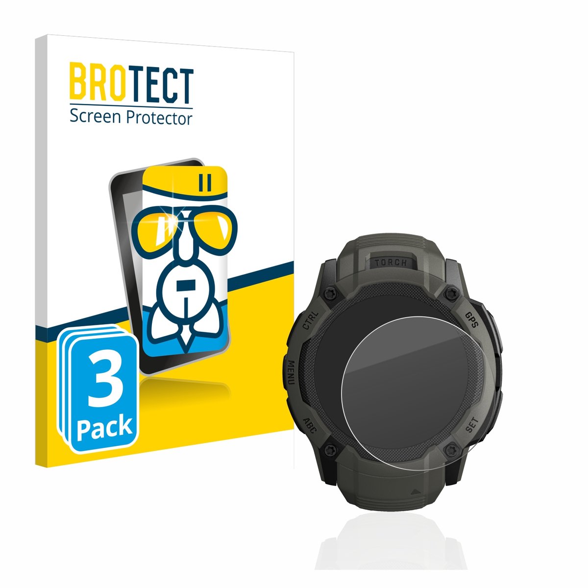 Screenprotector 3 Stuks voor Garmin Instinct 2X Solar Beschermglas transparant