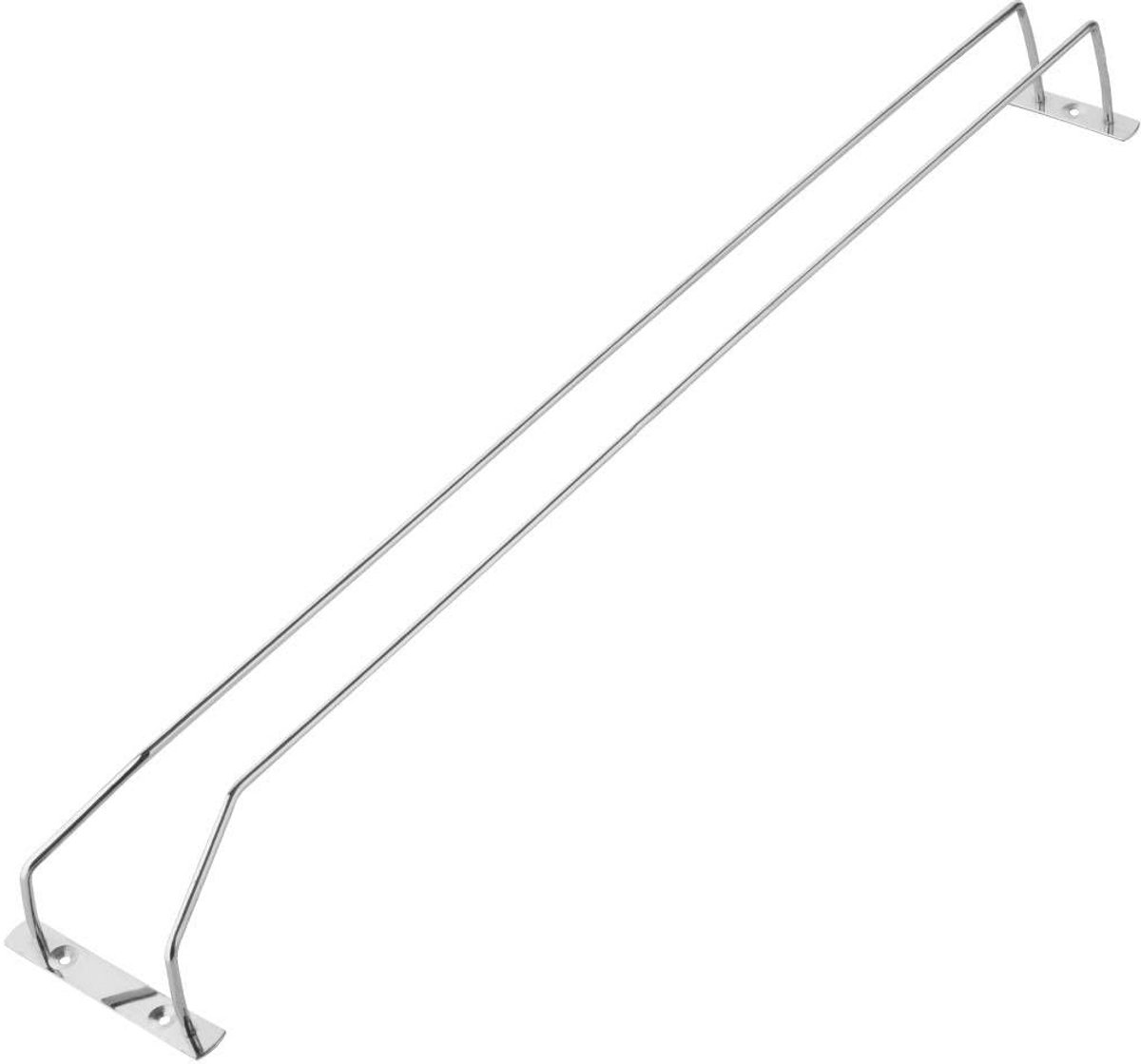 Glazenrek RVS voor Boven Kast - 61 cm Lengte - Ophangbaar