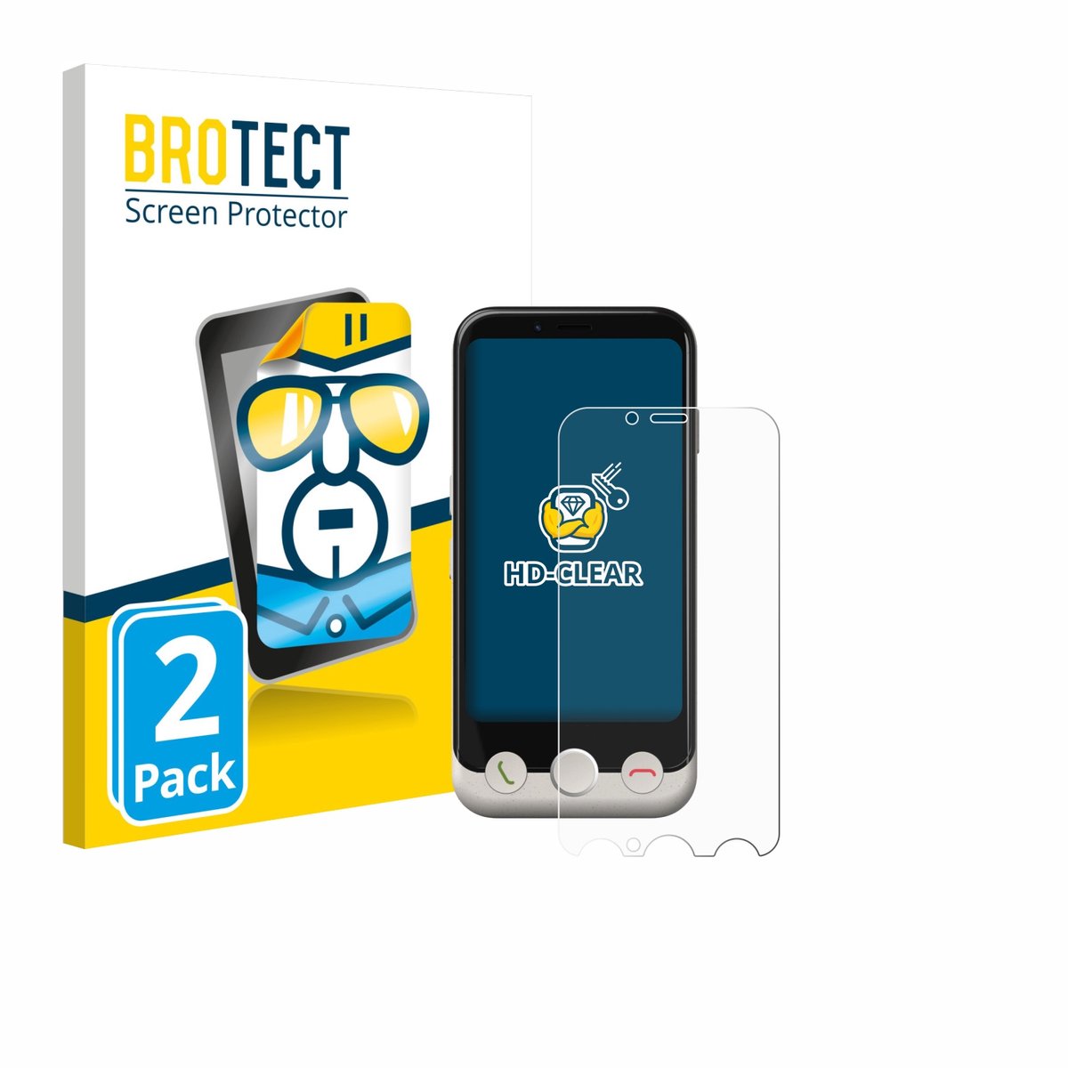 BROTECT - Screenprotector voor Doro Aurora A10 - Folie Beschermfolie transparant 2 Stuks