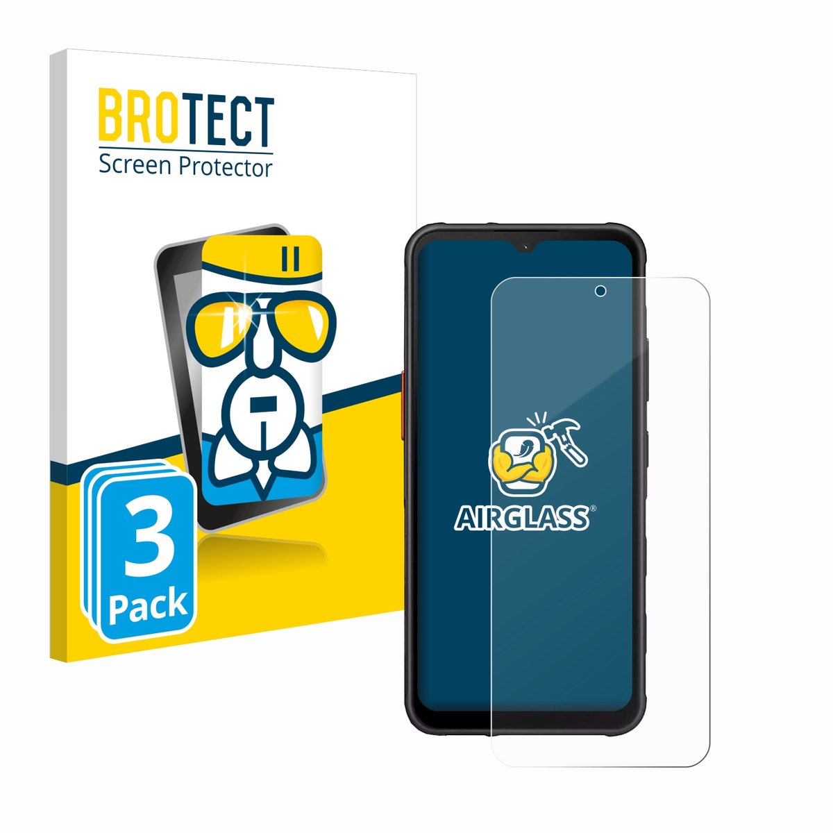 Screenprotector 3 Stuks voor Samsung Galaxy XCover 7 / 7 Pro Beschermglas transparant