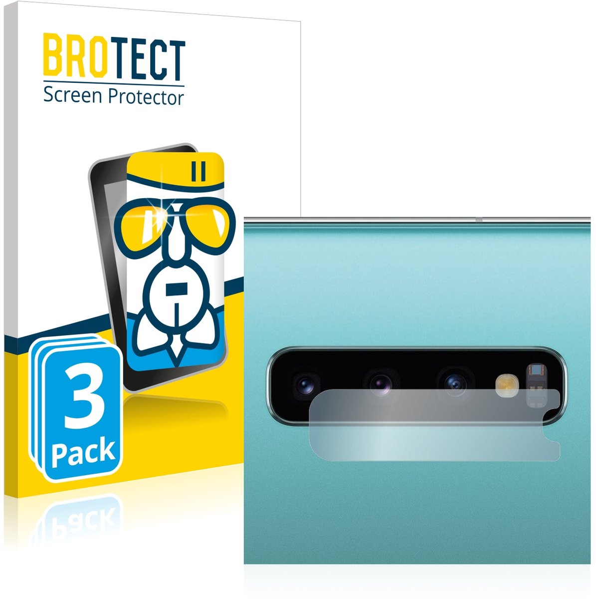 Screenprotector 3 Stuks voor Samsung Galaxy S10 Plus (ALLEEN Camera Lens) Beschermglas transparant