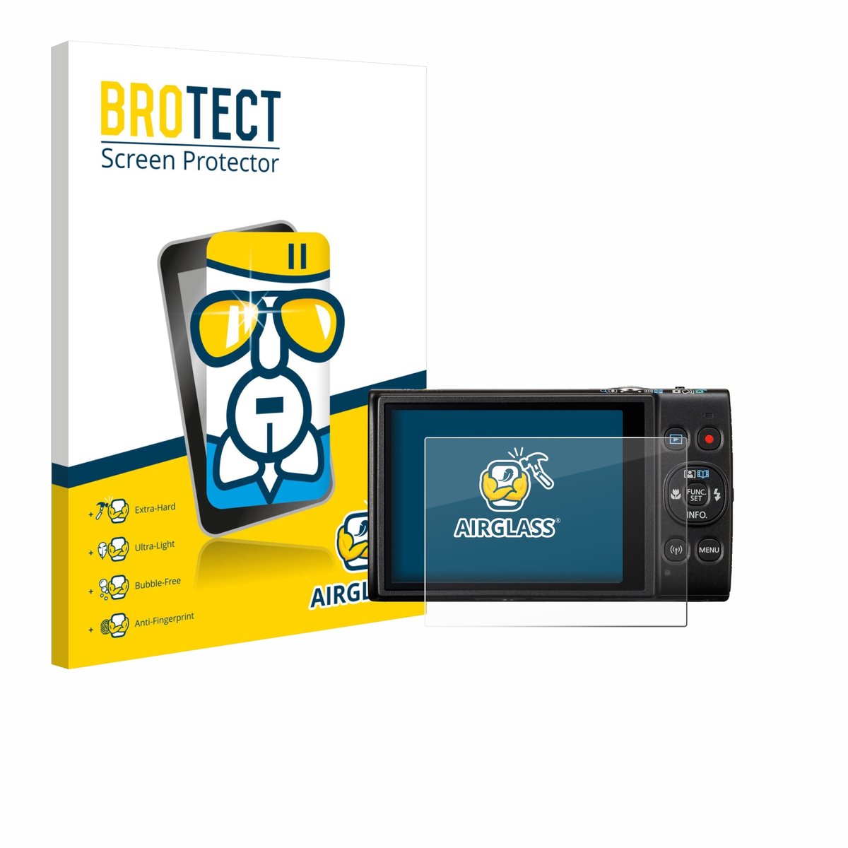 Screenprotector voor Canon Digital Ixus 285 hs Beschermglas transparant