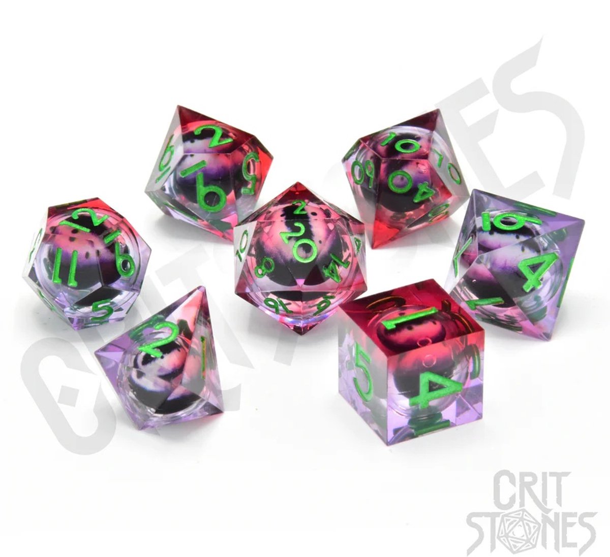 Crit Stones: Poison Ivy Vision Floating Eye RPG Dice Set