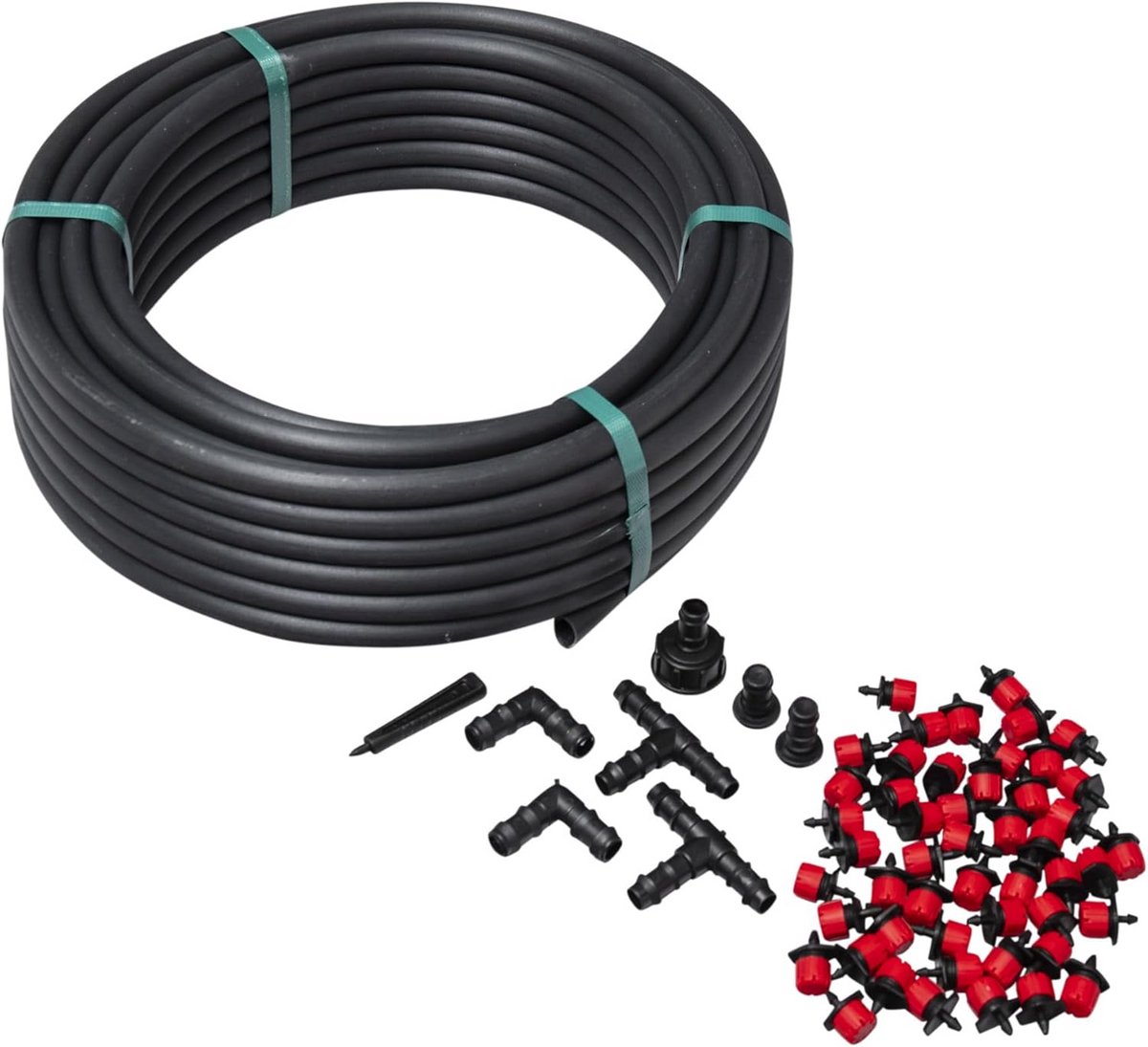 Druppelset - Bevloeiingssysteem - Planten Water Geven - Compleet met slang - 25 meter - Meerkleurig