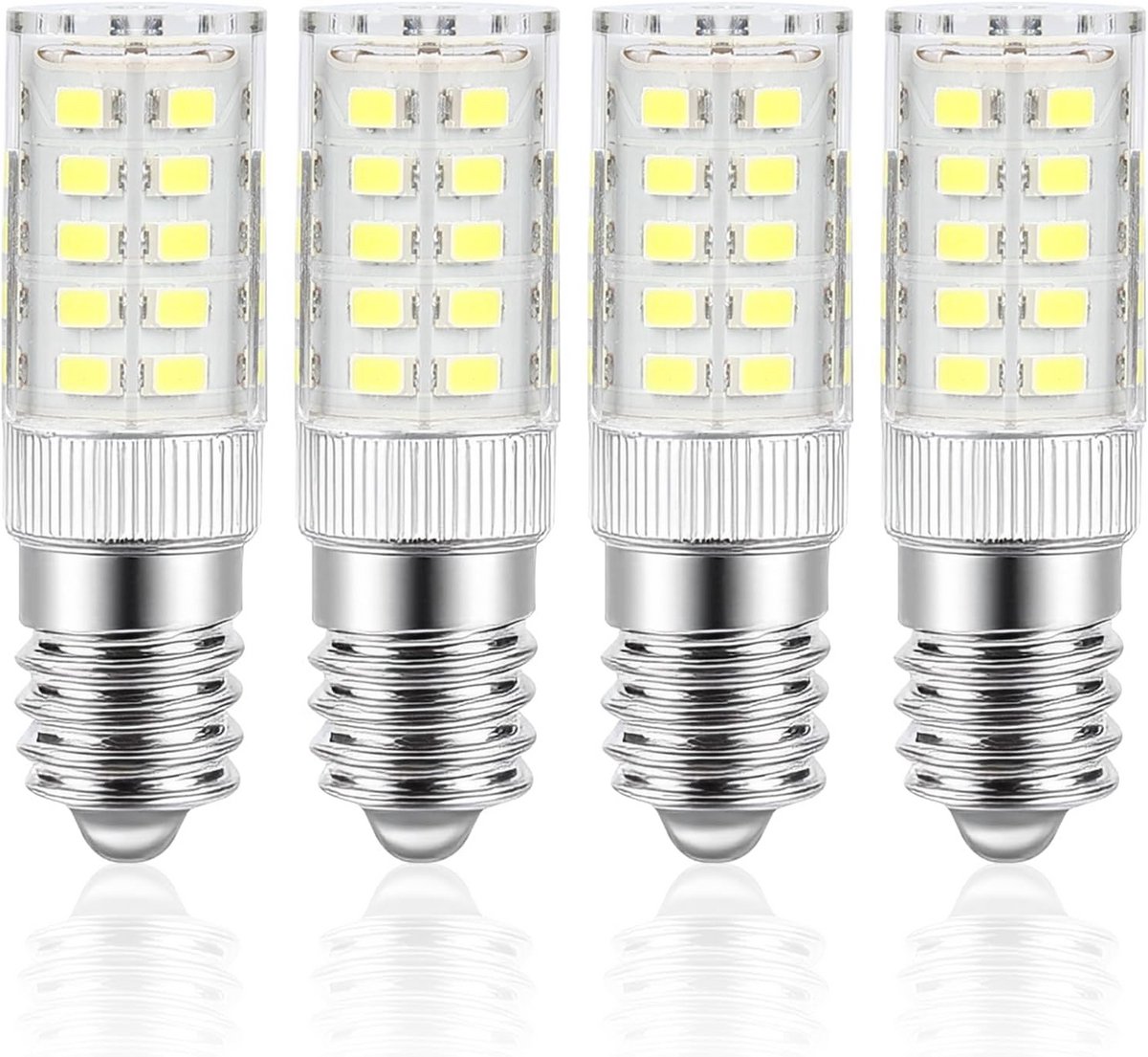 4x E14 LED Lamp Koudwit 3W Vervanger Halogeen 30W voor Koelkast, Naaimachine en Afzuigkap