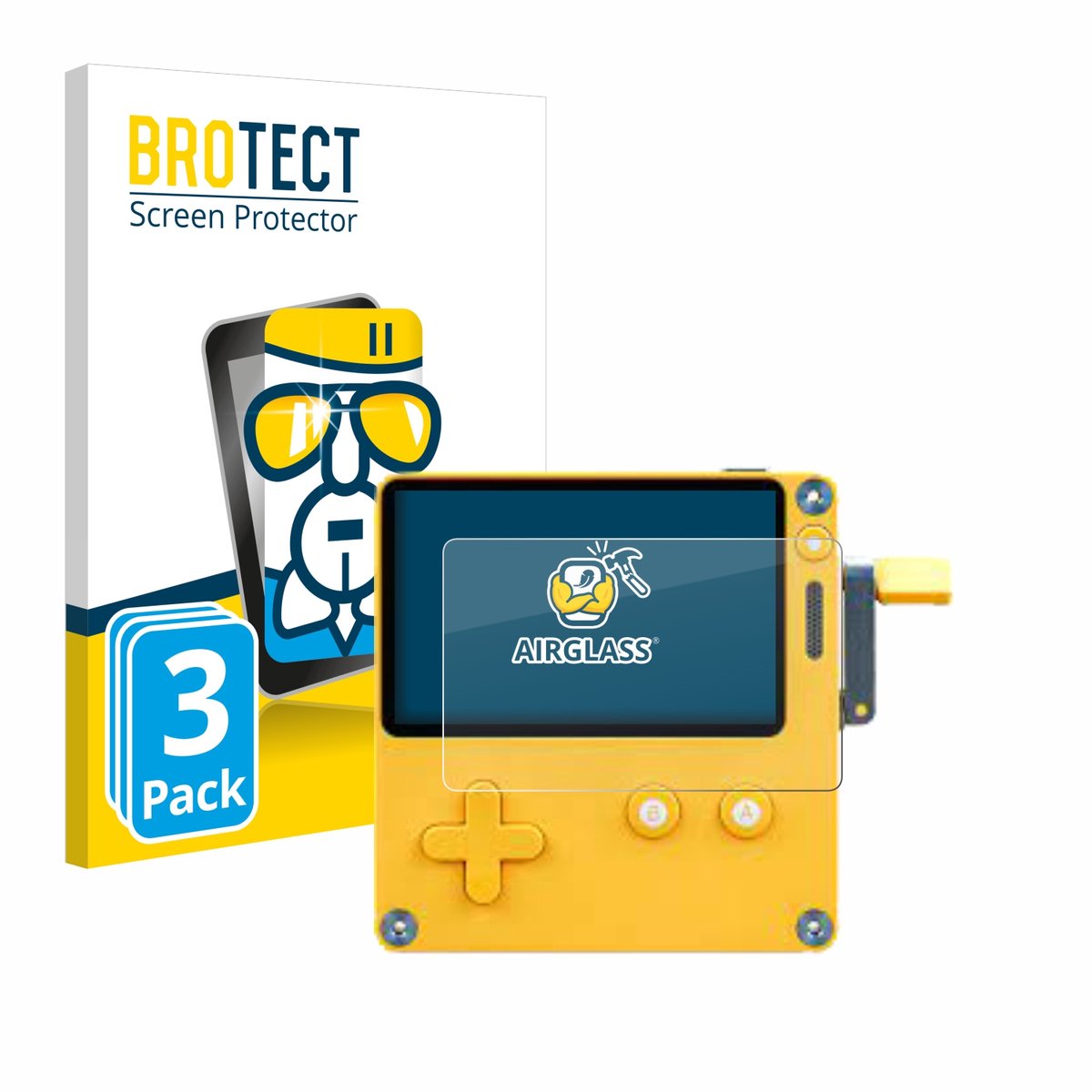 Screenprotector 3 Stuks voor Panic Playdate Beschermglas transparant