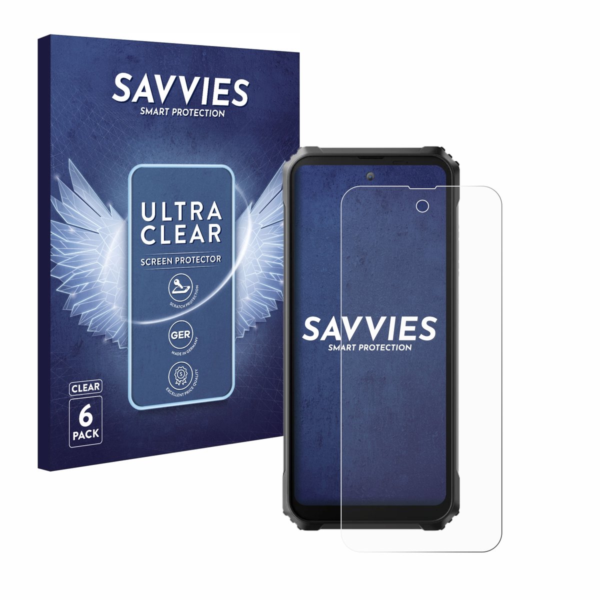 Savvies - Screenprotector voor Blackview BL9000 - Folie Beschermfolie transparant 6 Stuks