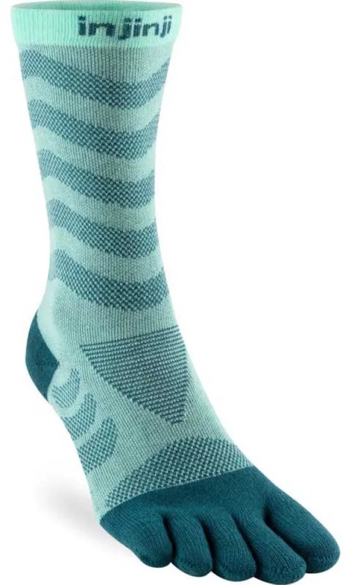 Injinji Women's Ultra Run Crew - Vert émeraude - 35-40 - Chaussettes à orteils