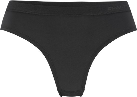 Zwarte CRAFT ACTIVE STRING sportonderbroek voor dames met subtiel logo op de tailleband.