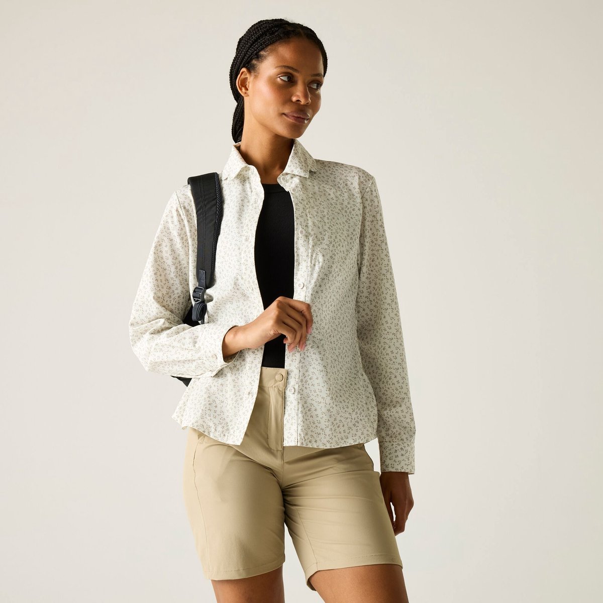 Dames anti-insect reisshirt met lange mouwen Beige
