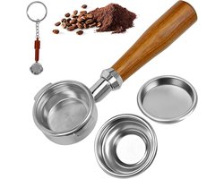 Bodemloze filterdragerset voor espressomachines - 58 mm, geschikt voor E61-groepskop - Ontworpen voor ECM, Rocket en meer - Espresso-accessoires