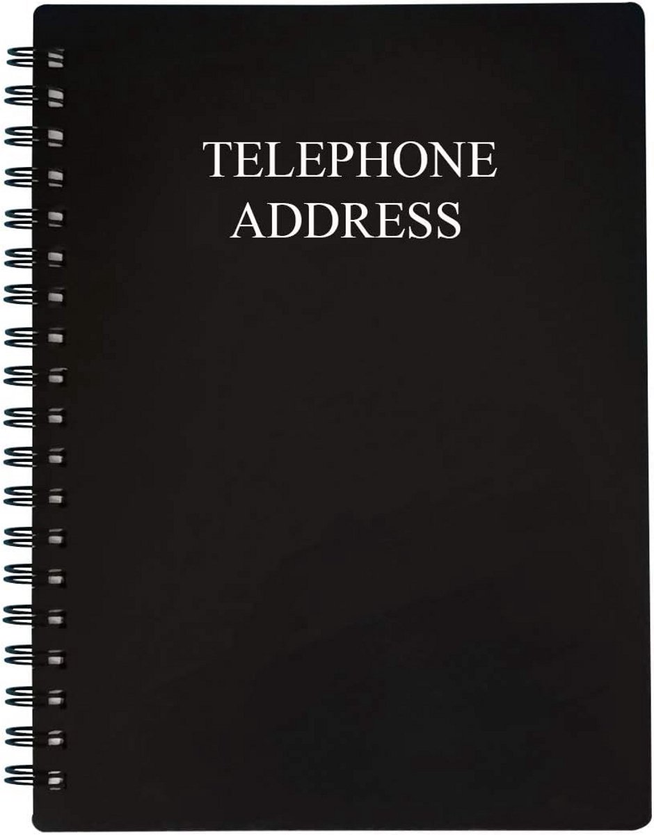 Adresboek en Verjaardagkalender A-Z met Tabs - Zwart Notitieboek voor Contacten, Wachtwoorden en Belangrijke Data