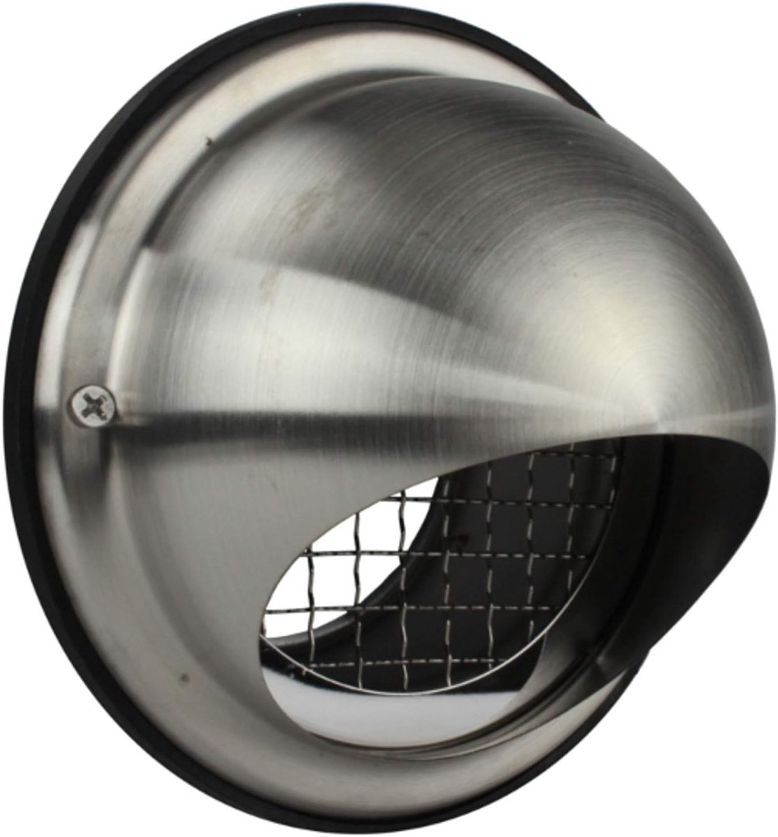 Rond Ventilatie Rooster RVS Ø160 mm met Weerbescherming en Insectennet