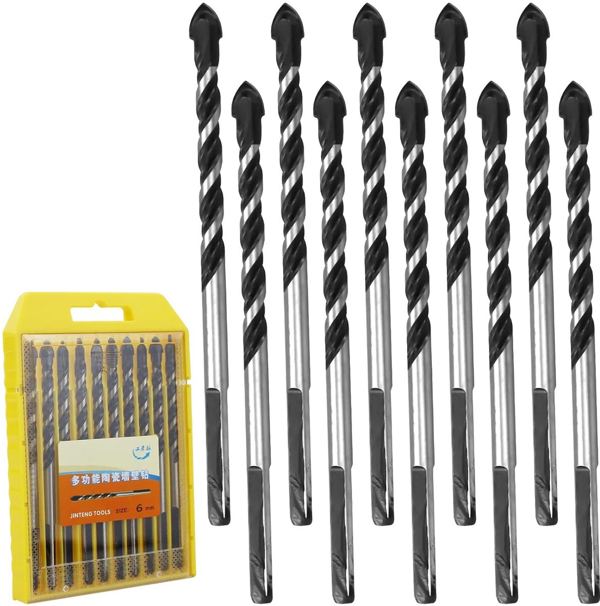 10x Tegelboor Set 6mm - Professioneel Boren in Keramiek, Beton, Glas en Steen