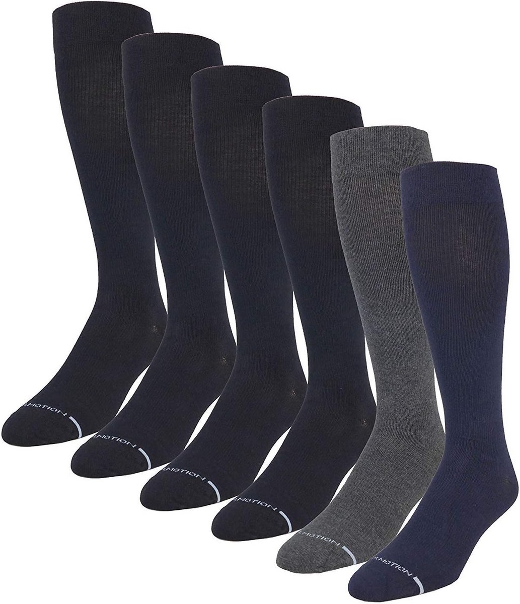 6 Paar Gegraadueerde Compressiesokken voor Heren - 8-15 mmHg - Therapeutisch Comfort