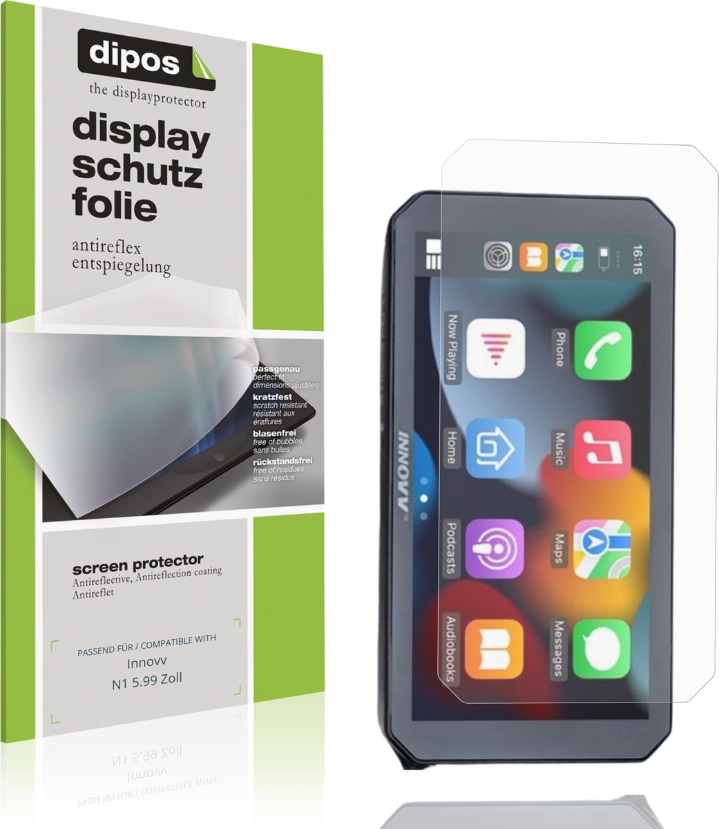 dipos – 2x Matte Beschermfolie geschikt voor Innovv N1 5.99 Zoll | Krasbestendige & antireflecterende Screenprotector Ultra-Thin