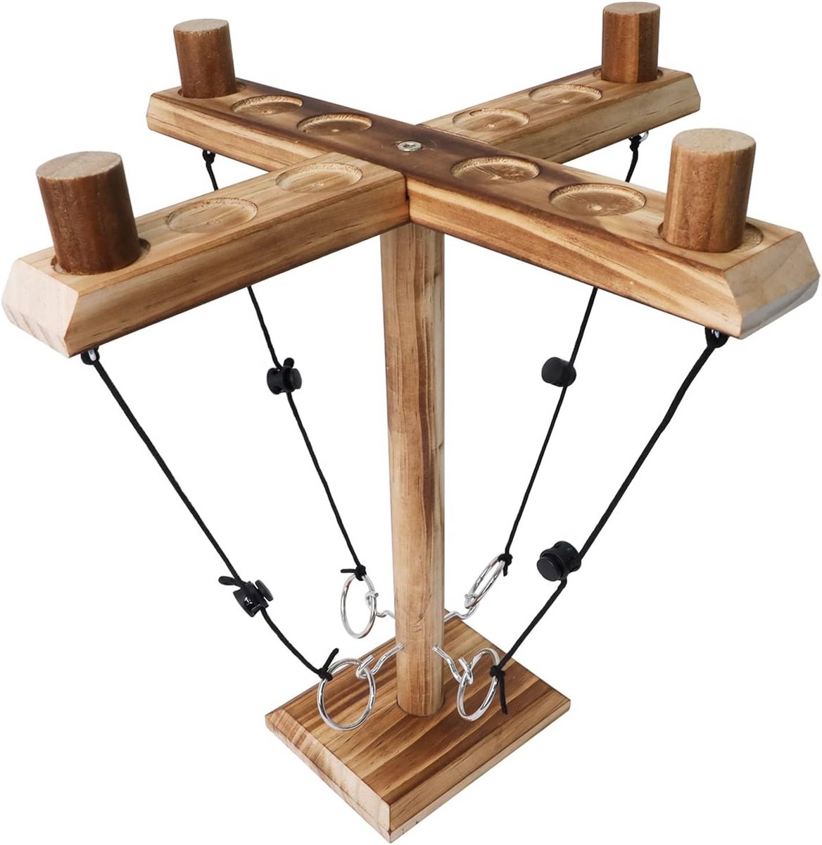 Houten Ringwerpspel 4-persoons - Feestspel voor Thuis, Tuin & Strand