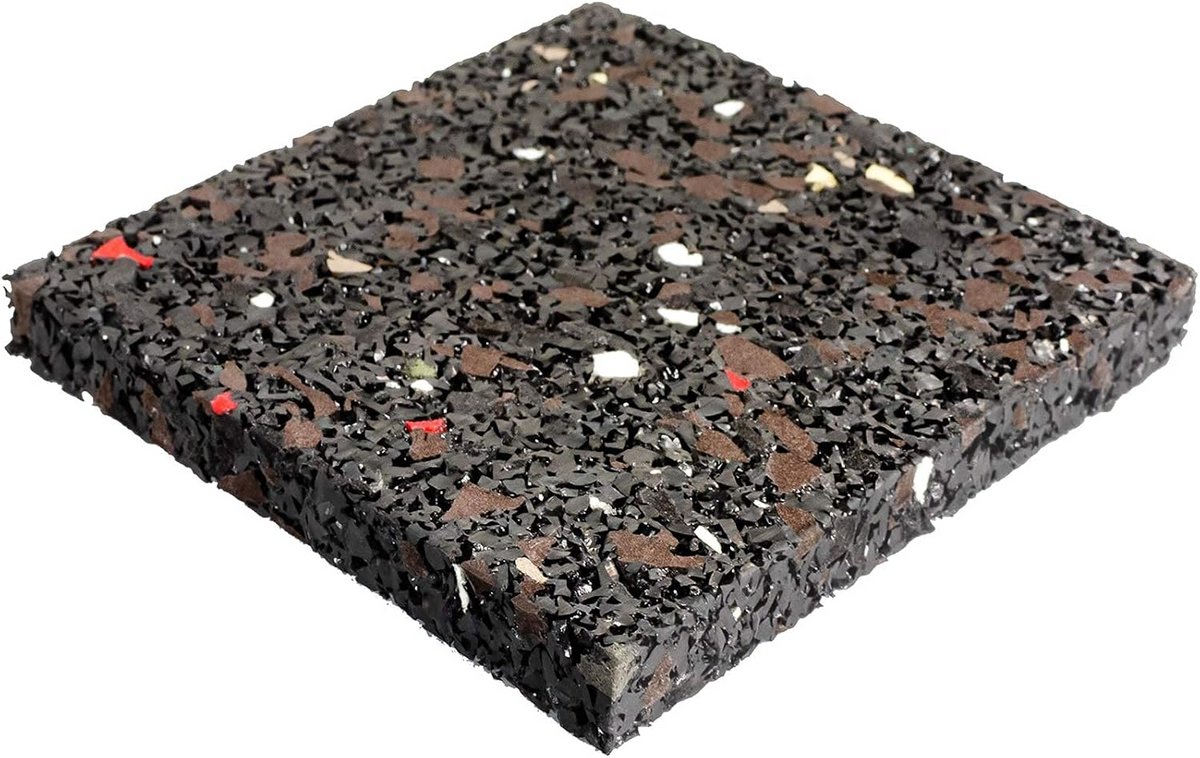 Antitrillingsmat rubber 100x100x10mm set van 10 - antislip trillingsdempend voor machinevloeren