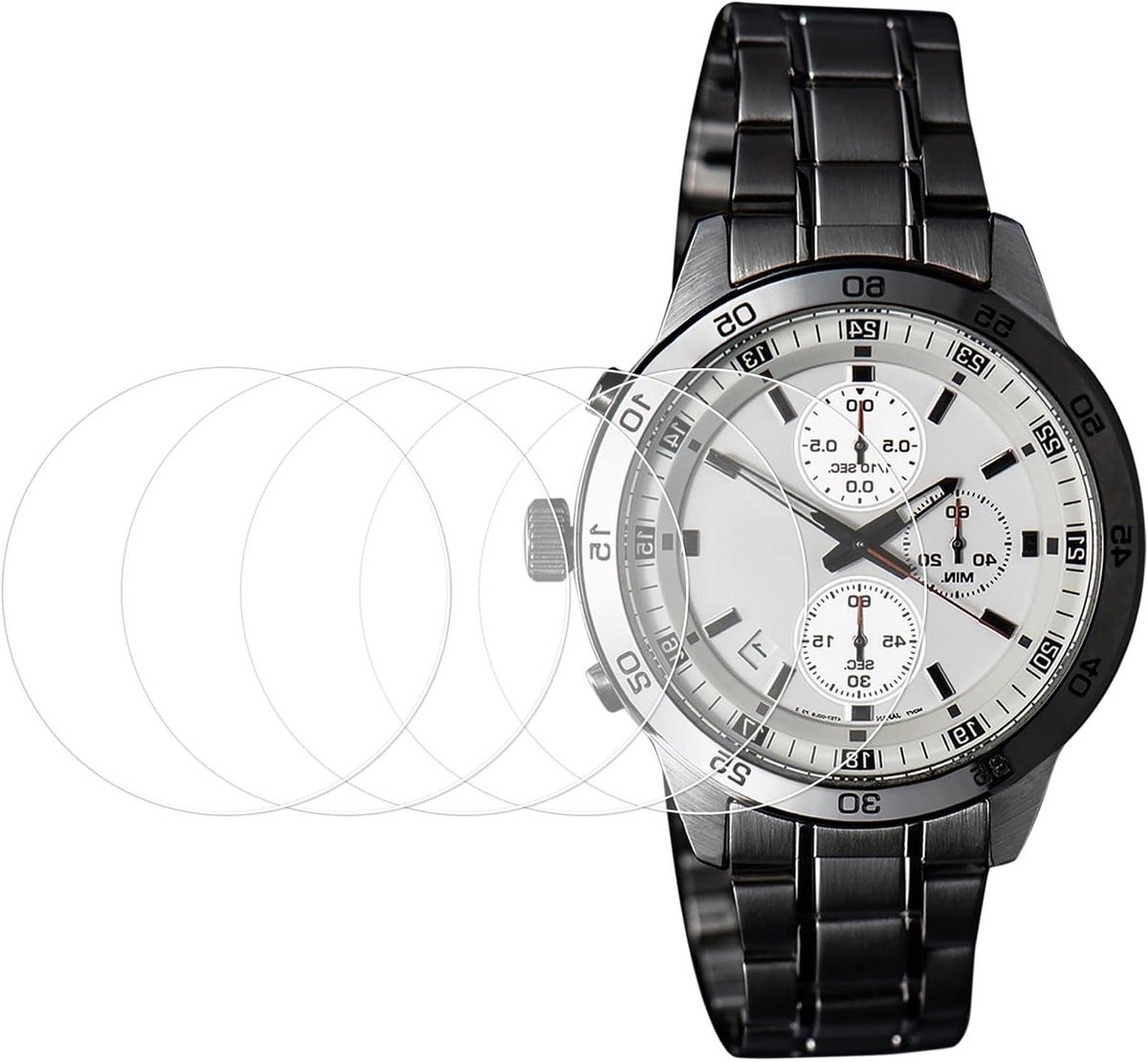 Allecto- Screen Protector - Horloge - 31mm - Gehard Glas - Anti-kras - Waterdicht - HD - Rond - Crystal Film - Sticker - Geschikt voor Horloge Modellen - Transparant - 5 stuks Glasschermbeschermer 9H Hardheid Aluminium Anti-stof Waterproofêve.